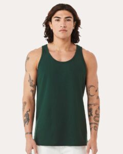 BELLA + CANVAS 3480 Jersey Tank – Forest (on model)