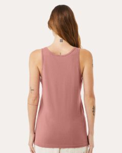 BELLA + CANVAS 3480 Jersey Tank – Mauve (on model back)