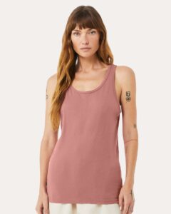 BELLA + CANVAS 3480 Jersey Tank – Mauve (on model)