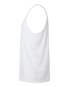 BELLA + CANVAS 3484 Unisex Triblend Tank – Solid White Triblend (side)