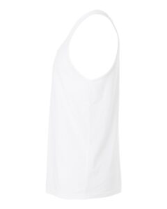 BELLA + CANVAS 3480CVC Unisex Heather CVC Tank – Solid White Blend (side)