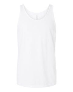 BELLA + CANVAS 3480CVC Unisex Heather CVC Tank – Solid White Blend