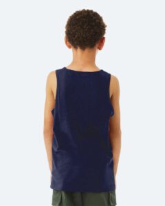 BELLA + CANVAS 3480Y Youth Jersey Tank – Navy (on model back)