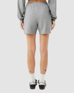 BELLA + CANVAS 3787 Women’s Cutoff Shorts – Athletic Heather (on model back)