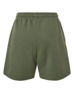 BELLA + CANVAS 3787 Women’s Cutoff Shorts – Military Green (back)