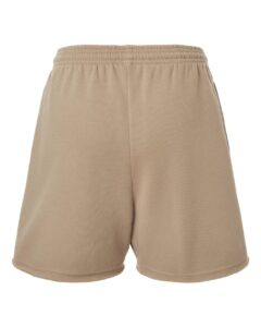 BELLA + CANVAS 3787 Women’s Cutoff Shorts – Tan (back)