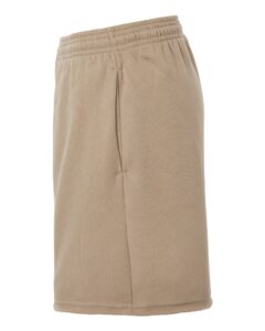 BELLA + CANVAS 3787 Women’s Cutoff Shorts – Tan (side)