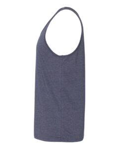 BELLA + CANVAS 3480CVC Unisex Heather CVC Tank – Heather Navy (side)