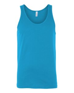 BELLA + CANVAS 3480CVC Unisex Heather CVC Tank – Neon Blue