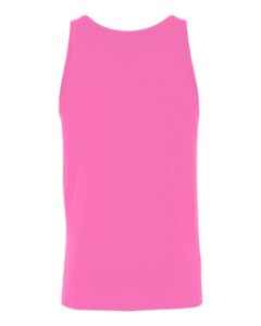 BELLA + CANVAS 3480CVC Unisex Heather CVC Tank – Neon Pink (back)