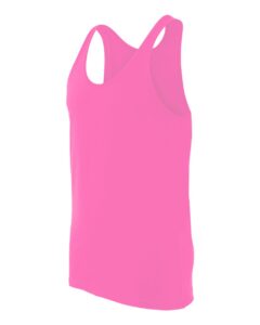 BELLA + CANVAS 3480CVC Unisex Heather CVC Tank – Neon Pink (side)