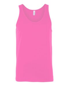 BELLA + CANVAS 3480CVC Unisex Heather CVC Tank – Neon Pink