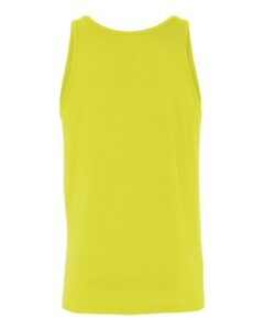 BELLA + CANVAS 3480CVC Unisex Heather CVC Tank – Neon Yellow (back)