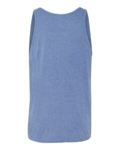 BELLA + CANVAS 3484 Unisex Triblend Tank – Blue Triblend (back)