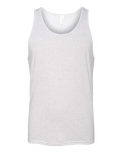 BELLA + CANVAS 3484 Unisex Triblend Tank – White Fleck Triblend