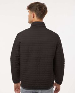 DRI DUCK 5303 Men’s Keystone Quilted Pullover – Black (on model back)