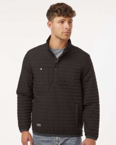 DRI DUCK 5303 Men’s Keystone Quilted Pullover – Black (on model)