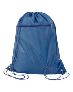 Q-Tees Q135200 Polyester Drawstring Backpack – Navy