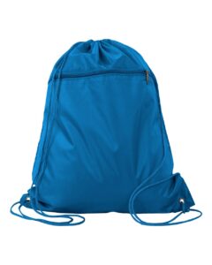 Q-Tees Q135200 Polyester Drawstring Backpack – Sapphire
