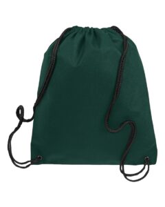 Q-Tees Q1235 Non-Woven Drawstring Bag – Forest Green (back)