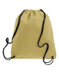 Q-Tees Q1235 Non-Woven Drawstring Bag – Natural
