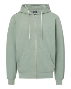MV Sport 2349 Unisex Retro Heather Full-Zip Hooded Sweatshirt – Greenstone