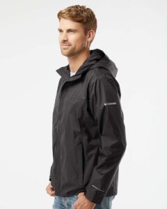Columbia 212480 Men’s Watertight™ II Rain Jacket – Black (on model side)