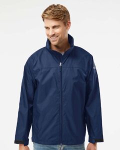 Columbia 212476 Men’s Glennaker Lake™ II Rain Jacket – Collegiate Navy (on model)
