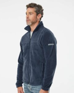 Columbia 212478 Men’s Steens Mountain™ Full Zip 2.0 Jacket – Collegiate Navy (on model side)
