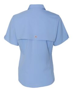 Columbia 212466 Women’s PFG Tamiami™ II Short Sleeve Shirt – White Cap Blue (back)