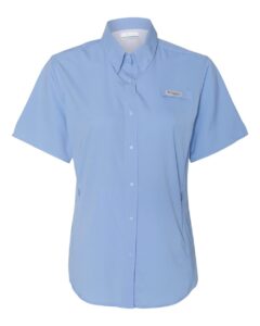 Columbia 212466 Women’s PFG Tamiami™ II Short Sleeve Shirt – White Cap Blue