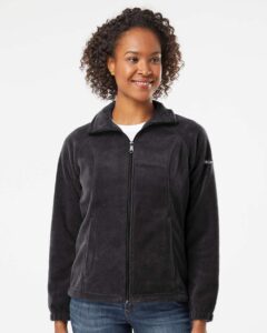 Columbia 212470 Women’s Benton Springs™ Fleece Full-Zip Jacket – Black (on model)