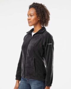 Columbia 212470 Women’s Benton Springs™ Fleece Full-Zip Jacket – Black (on model side)