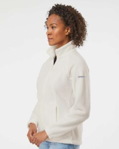 Columbia 212470 Women’s Benton Springs™ Fleece Full-Zip Jacket – Chalk (on model side)