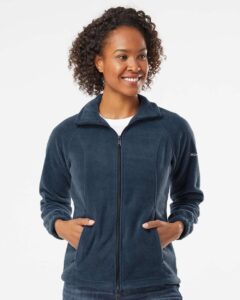 Columbia 212470 Women’s Benton Springs™ Fleece Full-Zip Jacket – Columbia Navy (on model)