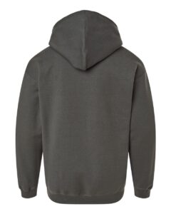 Tultex 320Y Youth Hooded Sweatshirt – Charcoal (back)