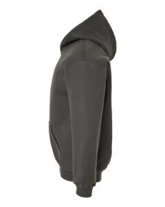 Tultex 320Y Youth Hooded Sweatshirt – Charcoal (side)