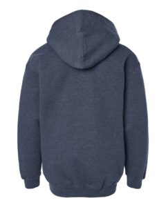 Tultex 320Y Youth Hooded Sweatshirt – Heather Denim (back)