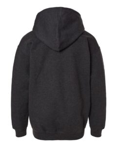 Tultex 320Y Youth Hooded Sweatshirt – Heather Graphite (back)