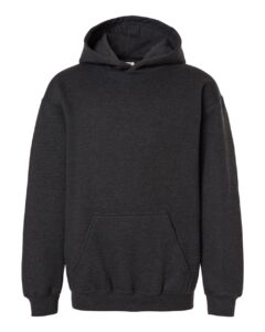 Tultex 320Y Youth Hooded Sweatshirt – Heather Graphite