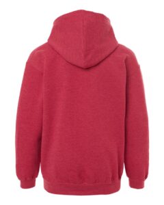Tultex 320Y Youth Hooded Sweatshirt – Heather Red (back)