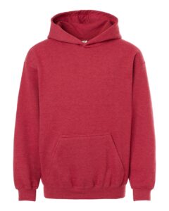 Tultex 320Y Youth Hooded Sweatshirt – Heather Red