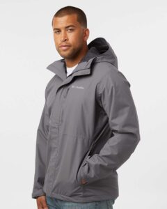 Columbia 208934 Men’s Hikebound™ II Jacket – City Grey (on model side)