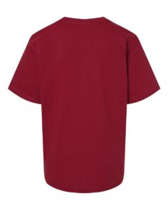 M&O 4850 Youth Gold Soft Touch T-Shirt – Cardinal Red (back)