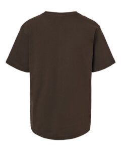 M&O 4850 Youth Gold Soft Touch T-Shirt – Chocolate (back)