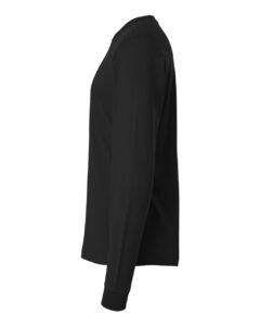 Tultex 202LS Unisex Fine Jersey Long Sleeve T-Shirt – Black (side)