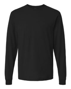 Tultex 202LS Unisex Fine Jersey Long Sleeve T-Shirt – Black