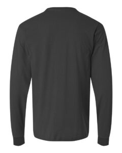 Tultex 202LS Unisex Fine Jersey Long Sleeve T-Shirt – Charcoal (back)