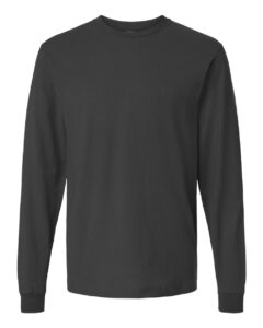 Tultex 202LS Unisex Fine Jersey Long Sleeve T-Shirt – Charcoal