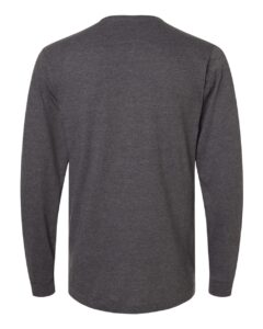 Tultex 202LS Unisex Fine Jersey Long Sleeve T-Shirt – Heather Charcoal (back)